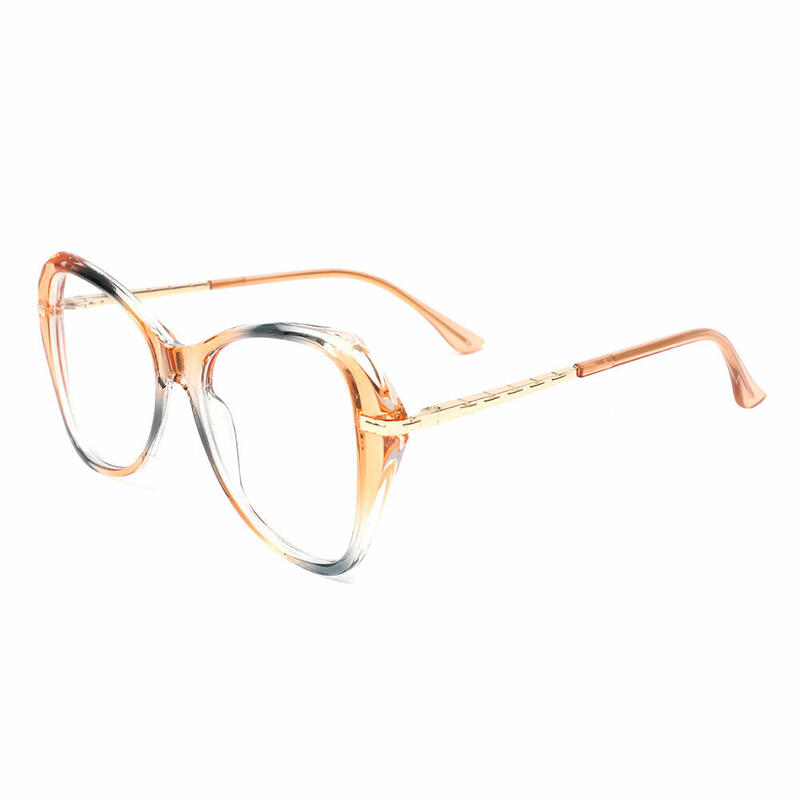 Zenob Cat Eye Orange Glasses