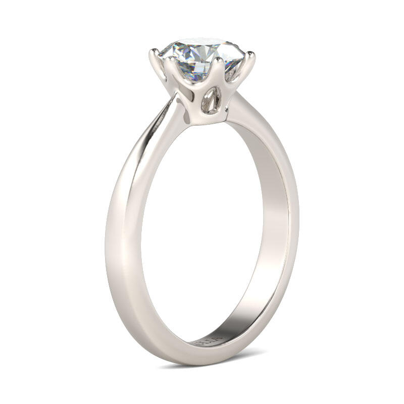 Jeulia Solitaire Round Cut Sterling Silver Ring