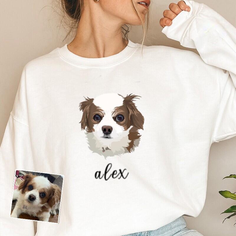 Felpa personalizzata con immagine e nome per la mamma amante degli animali domestici