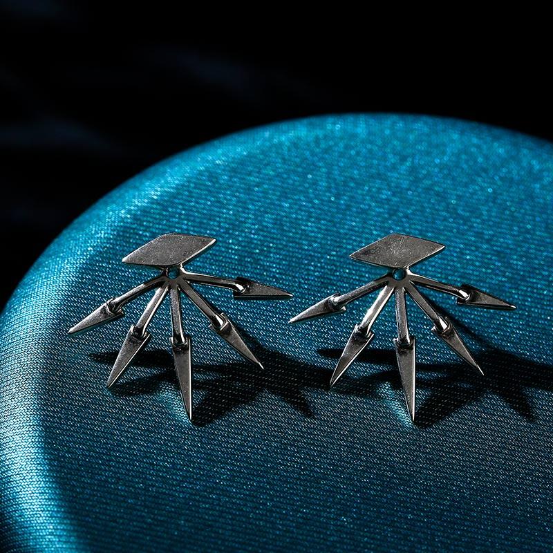 Jeulia "It's Cool" Unique Sterling Silver Earrings