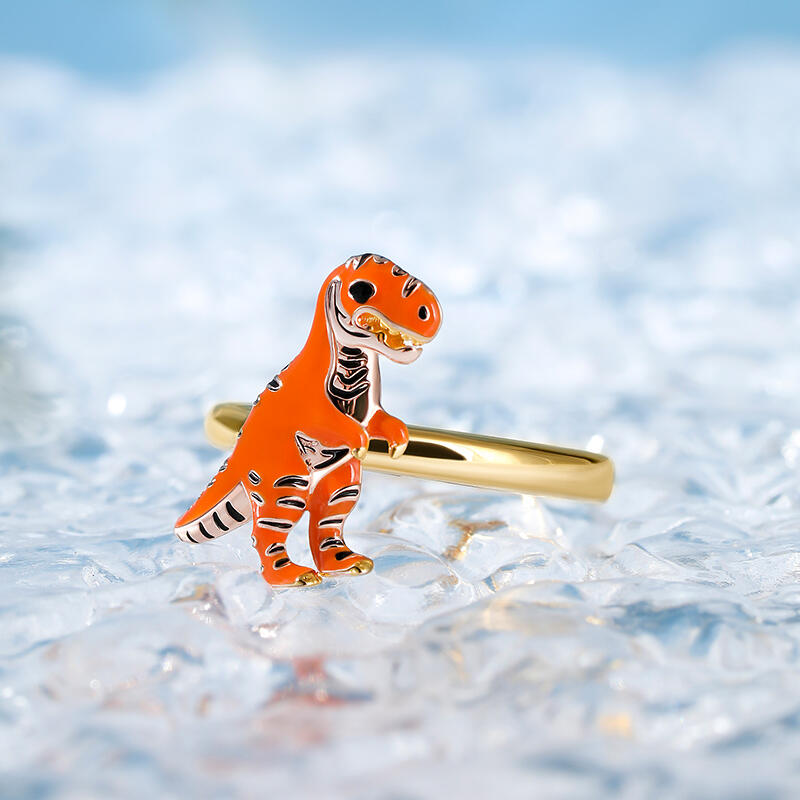 Jeulia T-Rex Adjustable Sterling Silver Ring