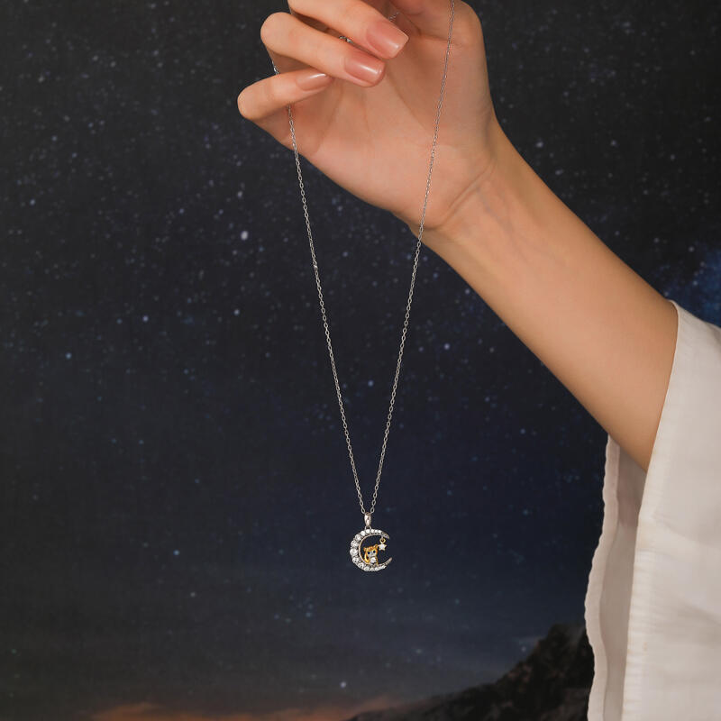 Jeulia Luna Astra ムーン スター カスタムキャット 誕生石 ネックレス