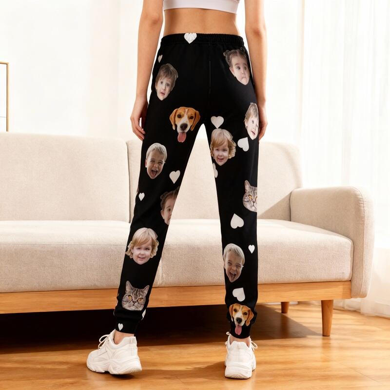 Personalisierte Unisex-Jogginghose mit individuellem Kinderfoto perfektes Geschenk für die liebe Mama