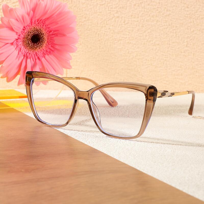 Elizabeth Cat Eye Graue Brille