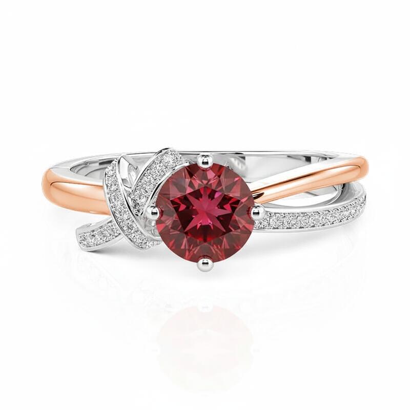 Jeulia Amore Custom Knot Birthstone Ring
