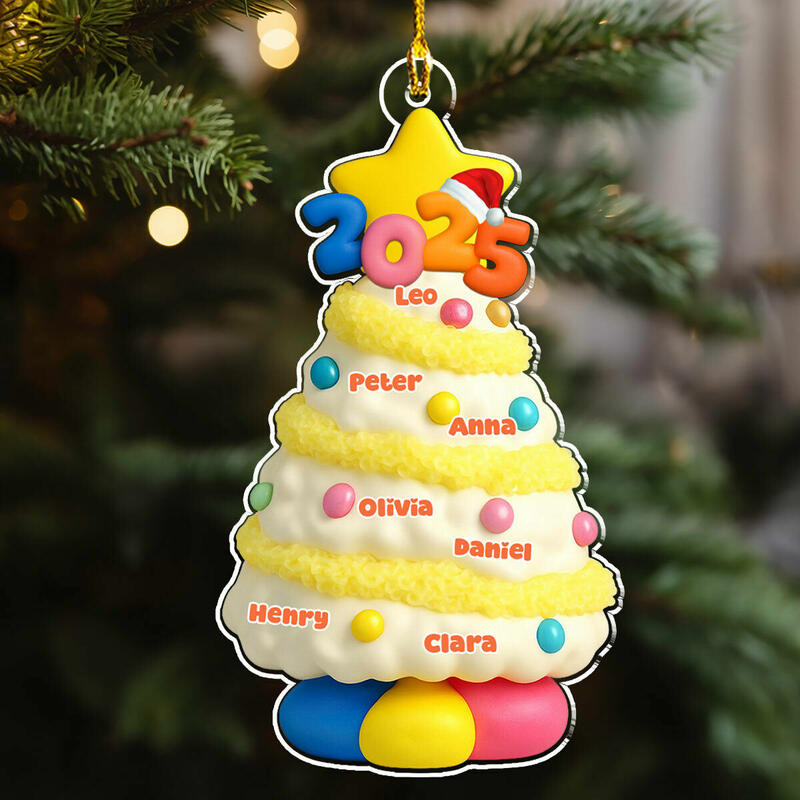Personalized Christmas Tree Ornaments with Your Family's Name Heartwarming Gift