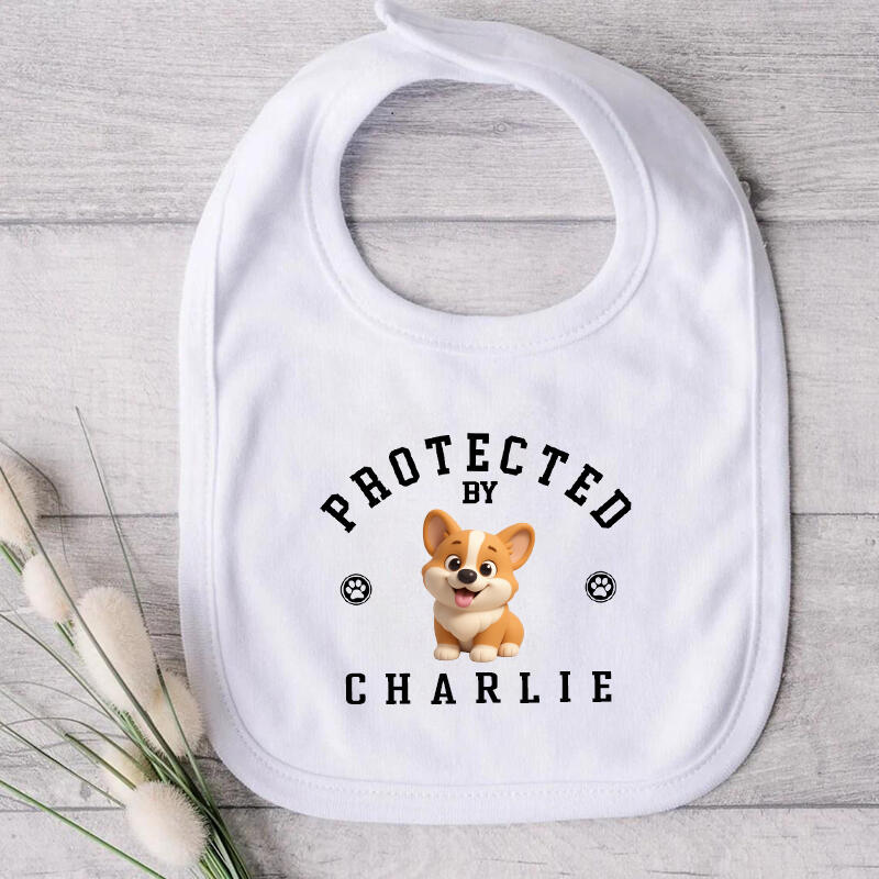 Personalisierte Babylätzchen mit Namen und individuelles Bild Niedliches Geschenk für Kinder