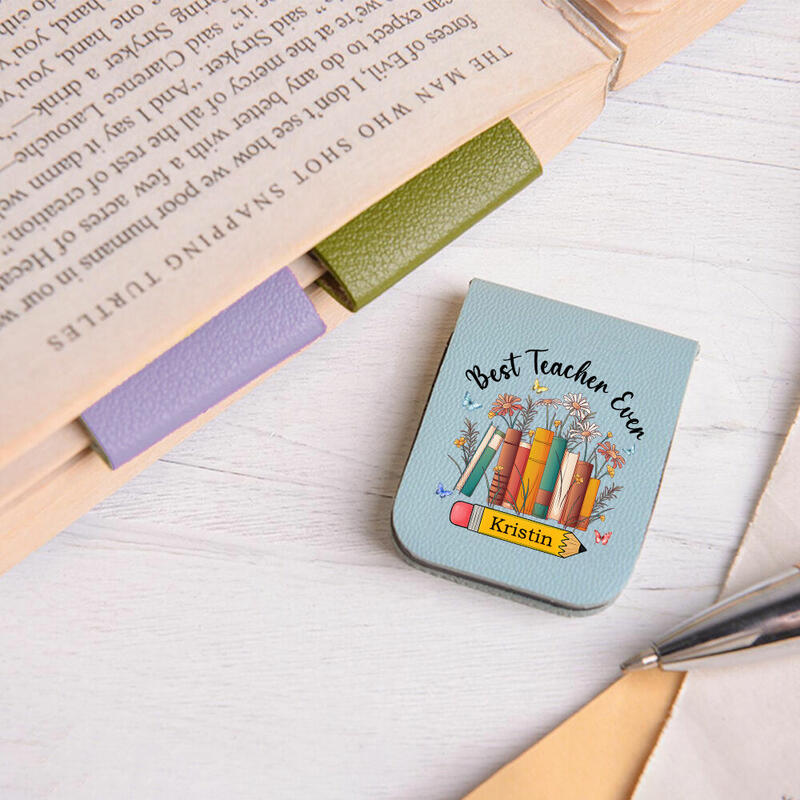 Personalisierte magnetisches Lesezeichen aus Leder Geschenke zum Schulanfang für Lehrer
