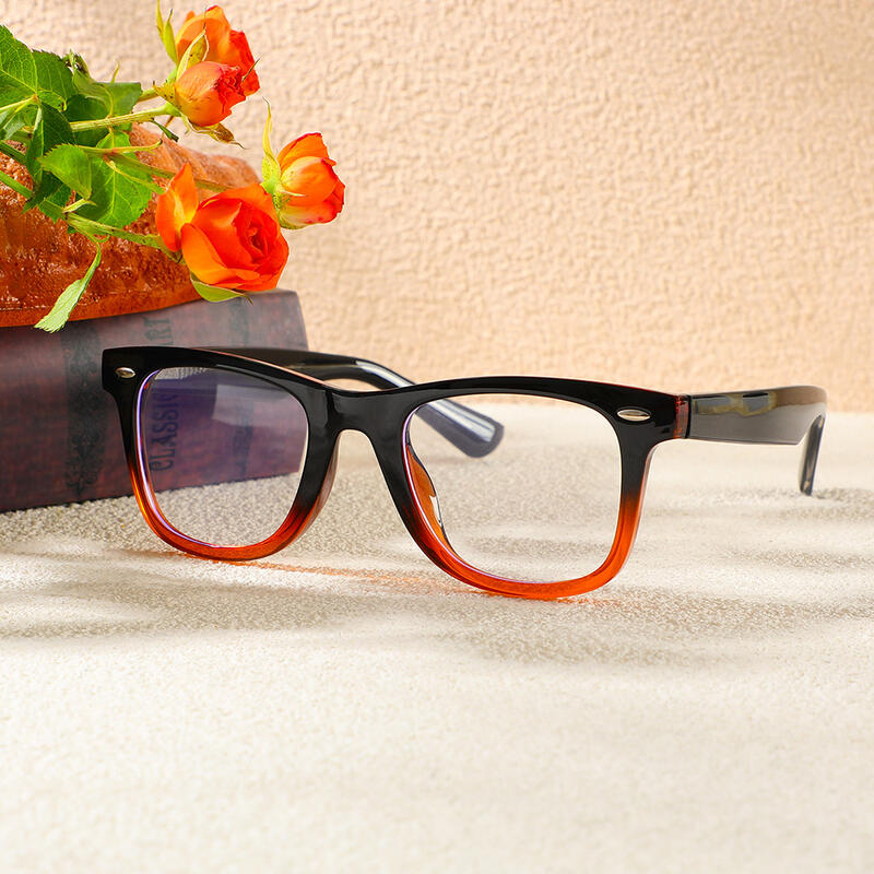 Simon Quadratische Braune Brille