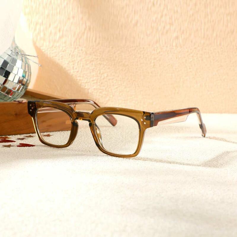 Rusk Quadratische Braune Brille