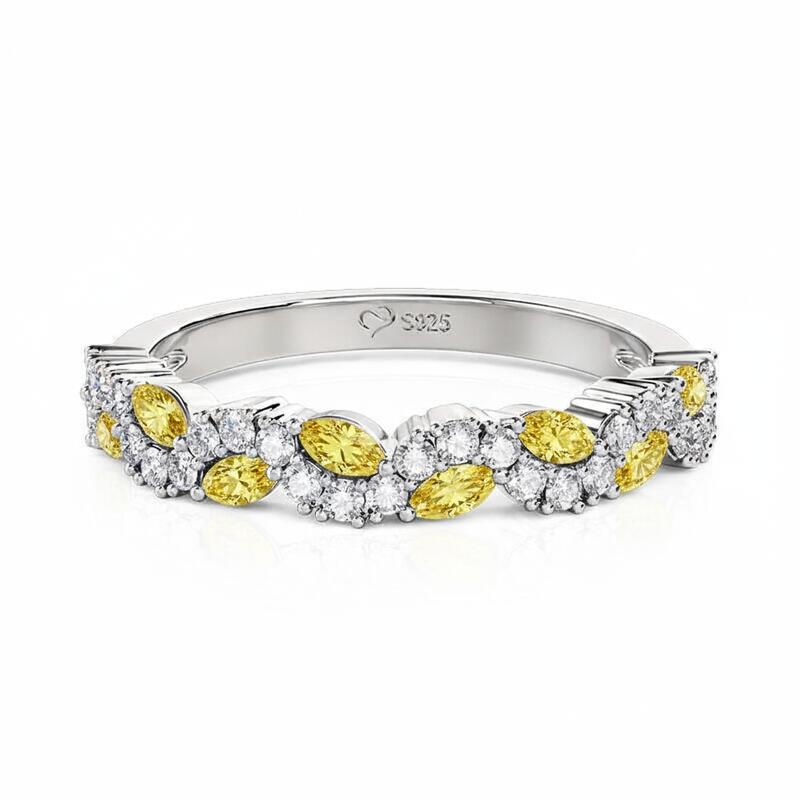 Jeulia Stackable Marquise Customized Eternity Band for Women