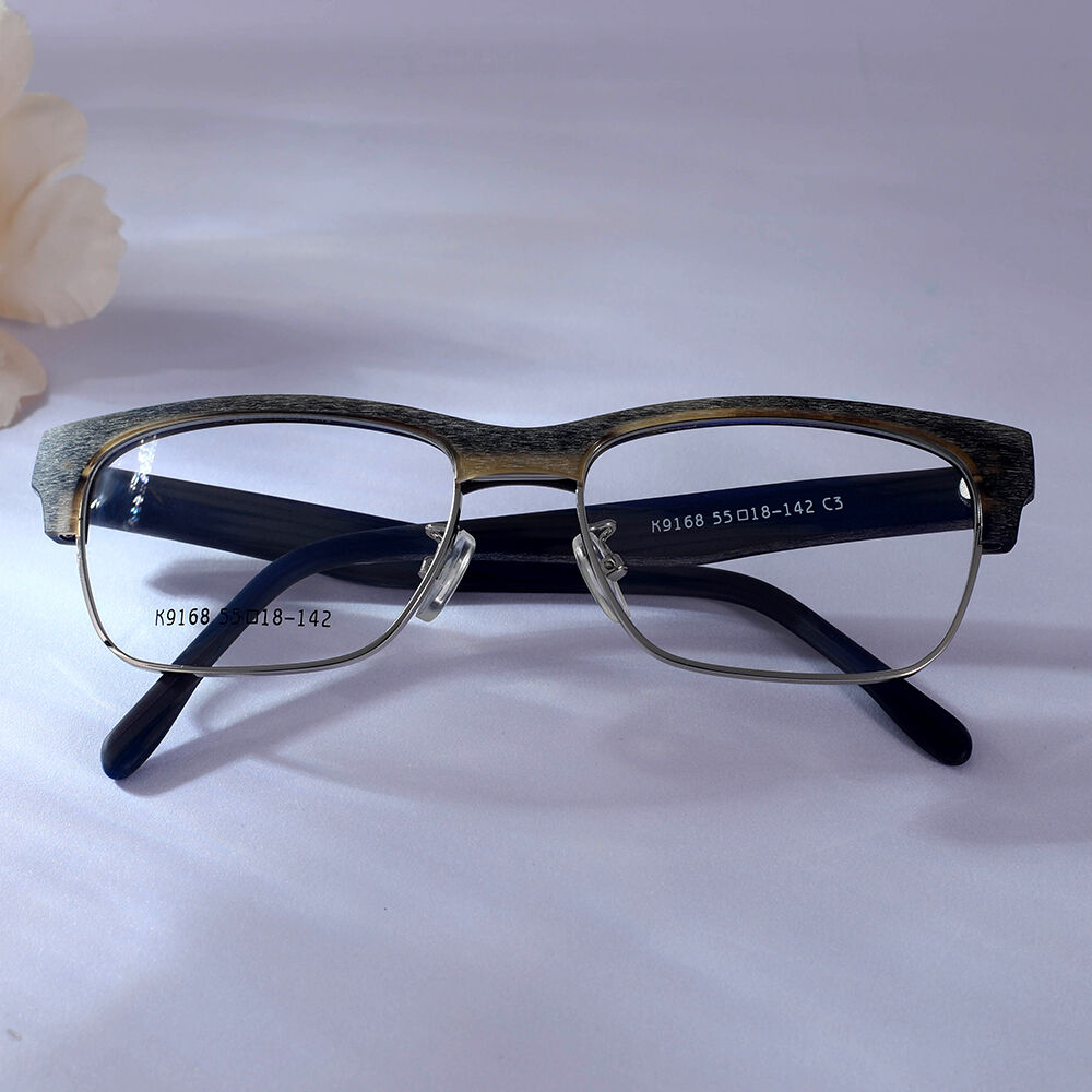 Bruce Rechteckige Grey Brille