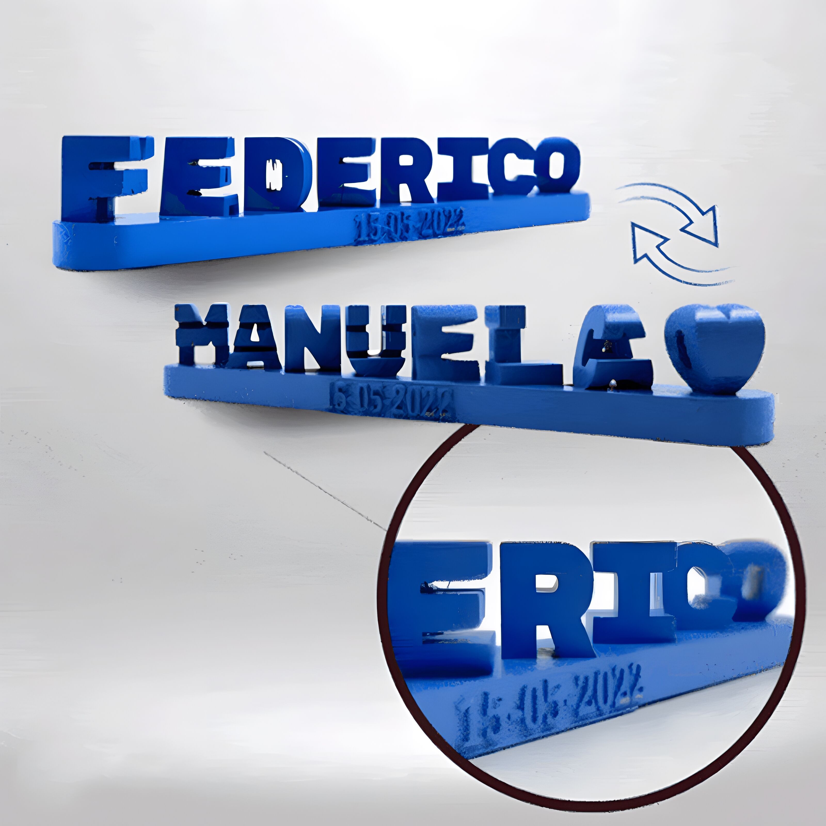 Double Name Phantom Love 3D Print Sweet Gift For Wife