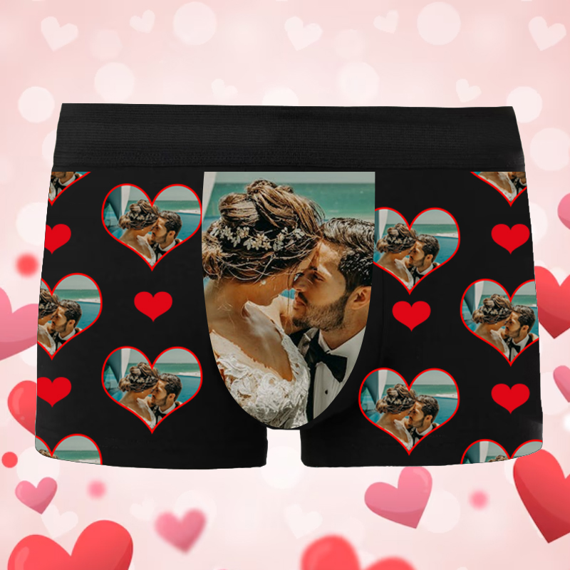 Personalized Picture Men's Underwear Boxer Briefs Creative Present for Husband