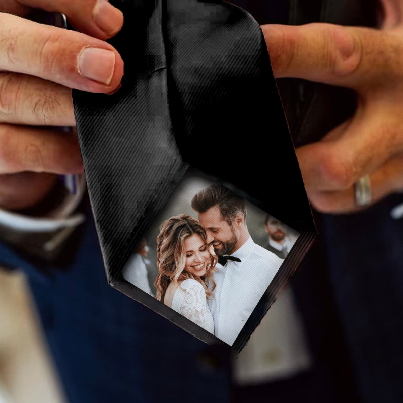 Corbata con foto personalizada, regalo romántico para boda