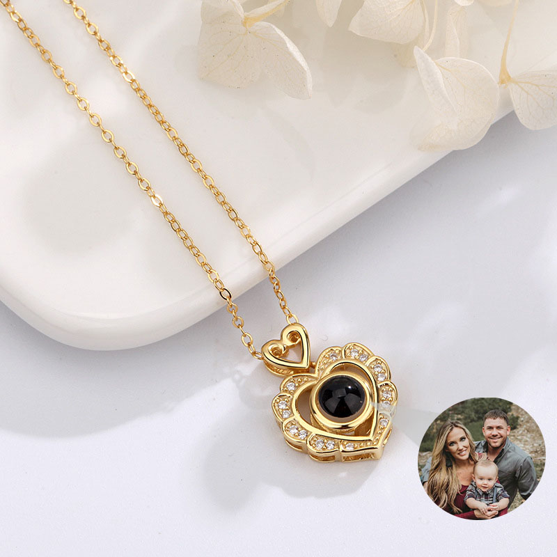 Collane Proiezione Foto Dentro con Ciondolo Cuore