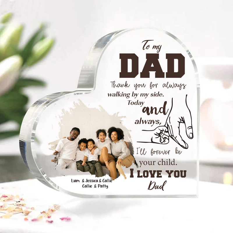 Personalized Acrylic Plaque Thank You For Always Walking By My Side Perfect Gift for Father's Day