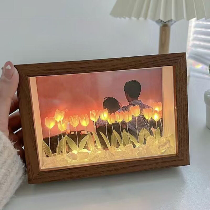 写真入れ チューリップ ナイトライト フォトフレーム