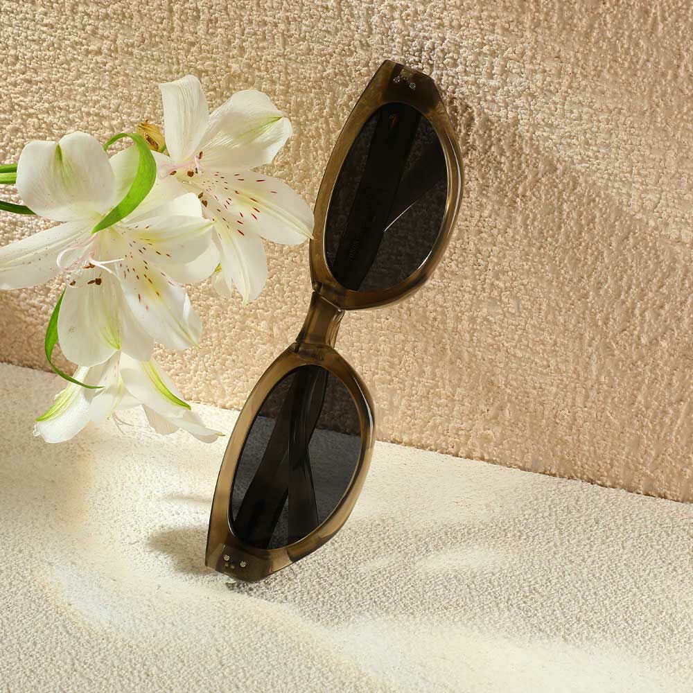 Sandy Cat Eye Graue Sonnenbrille