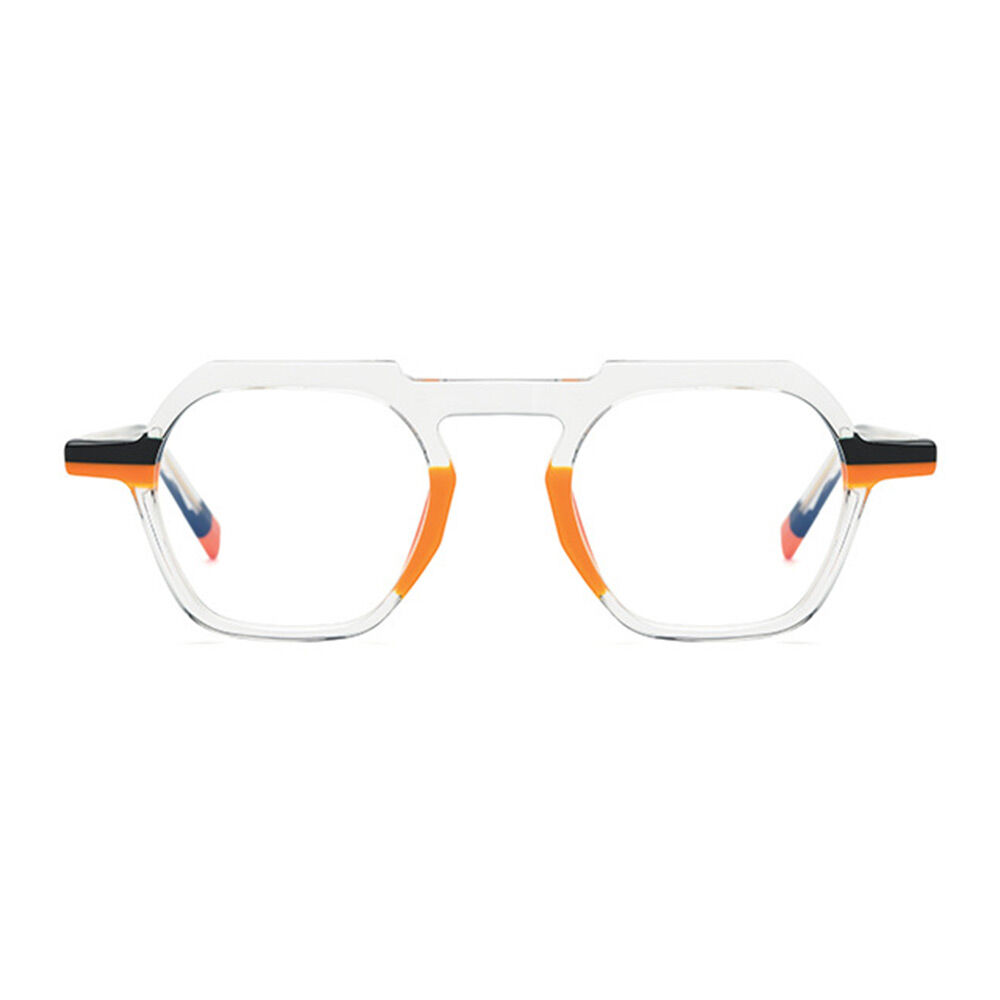 Conidi Geometric Clear Glasses