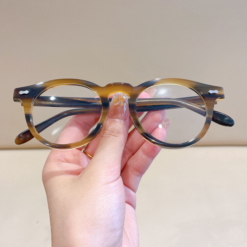 Clauie Round Orange Tortoise Glasses