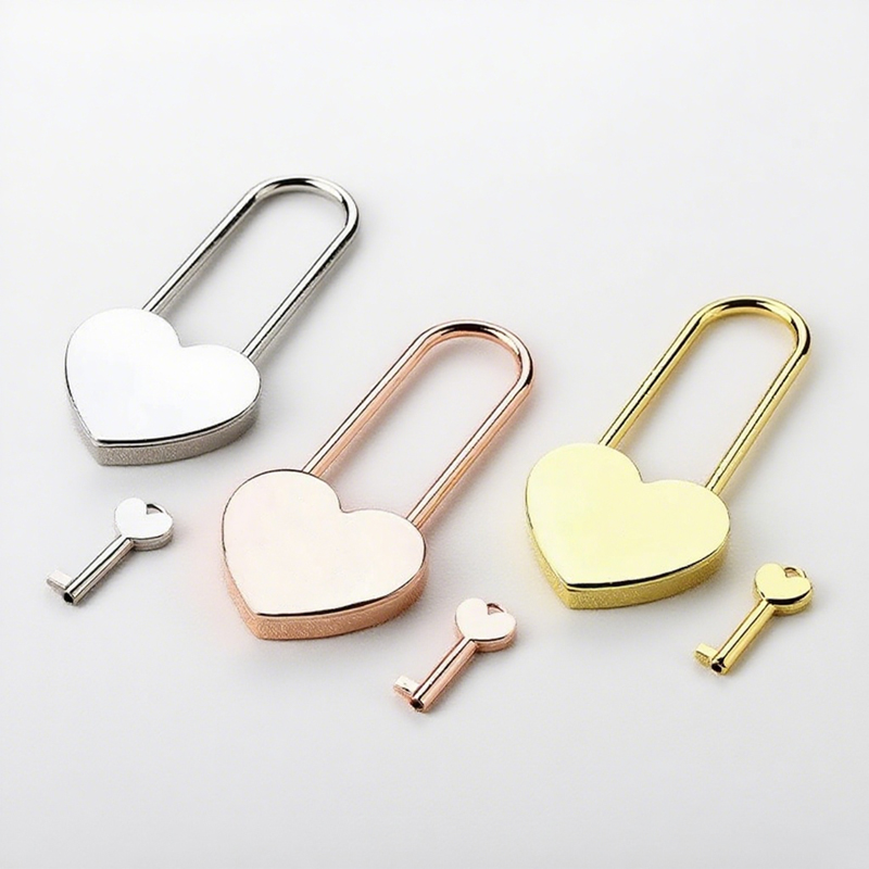 Personalized Heart Lock Love Padlock Custom Initials Elegant Design Anniversary Gift for Couple