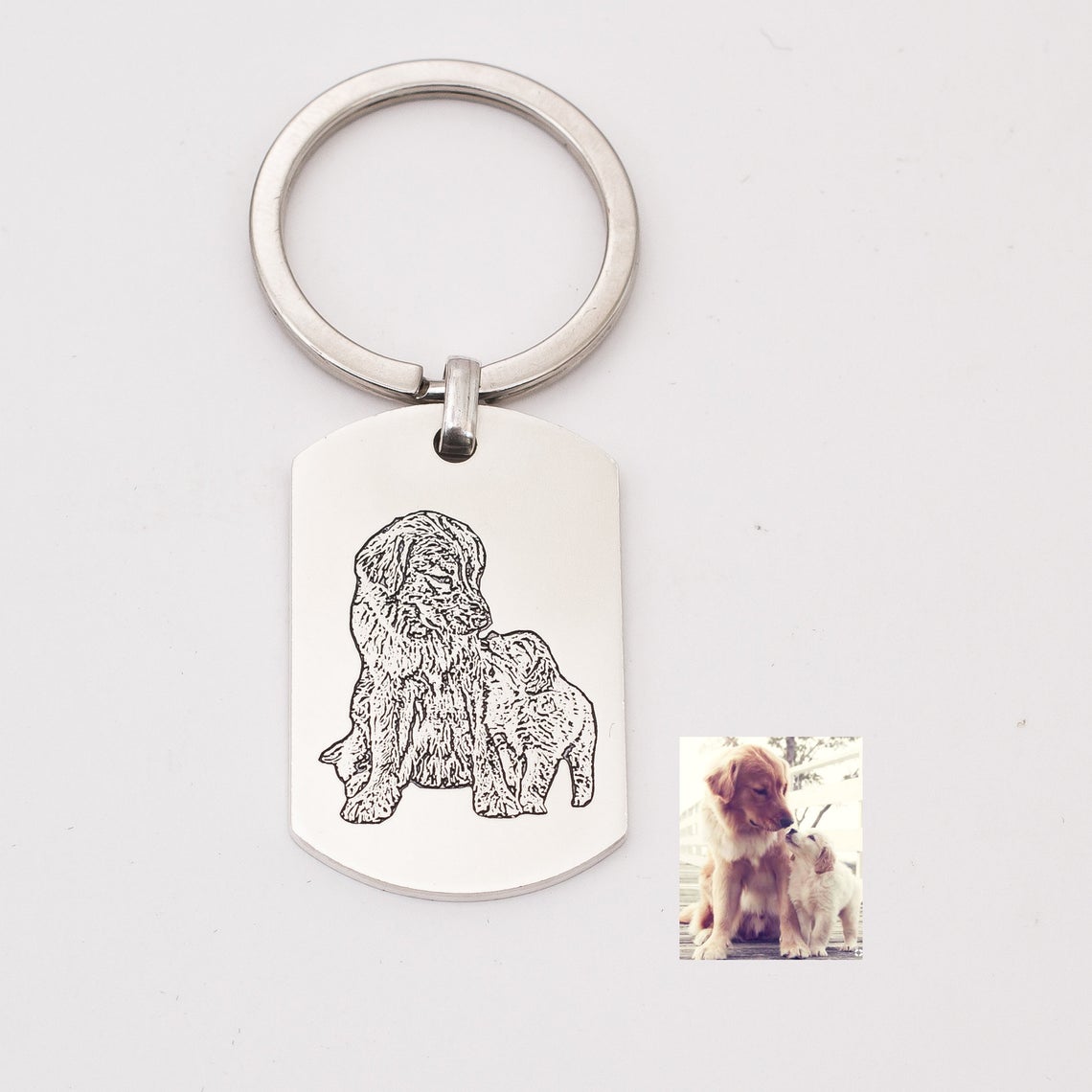"Lovely Pet" Custom Photo Keychain