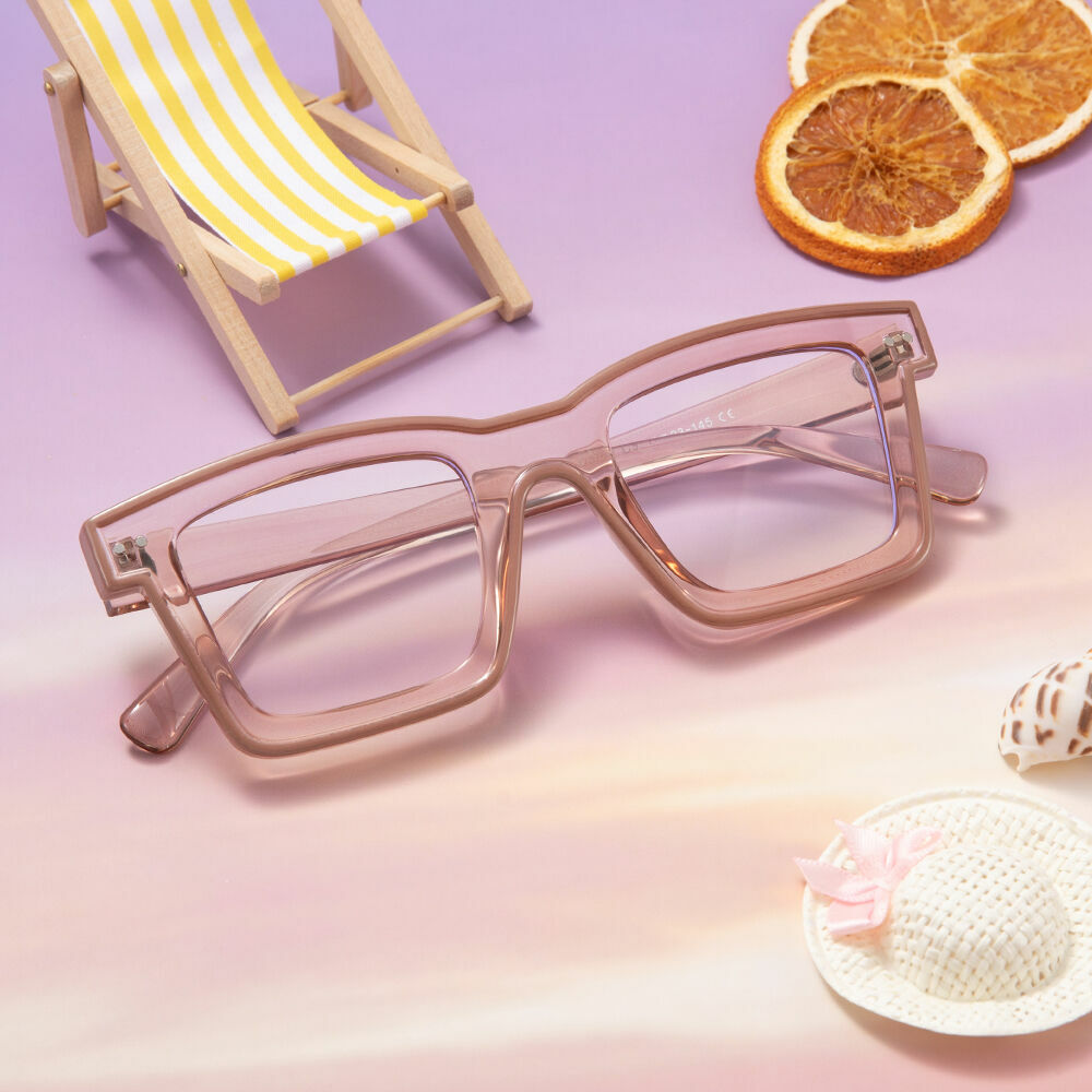 Bronte Quadratische Braune Brille