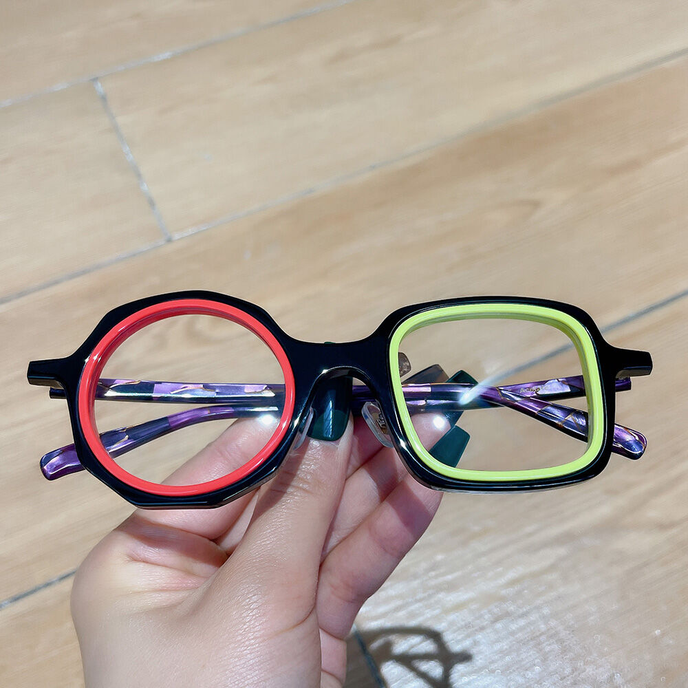 Lilli Square Round Black Glasses