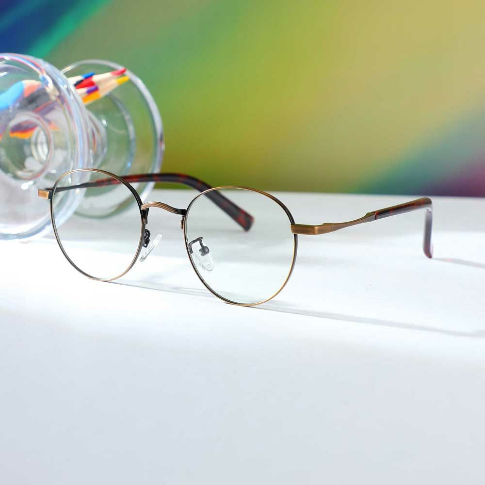 Owen Runde Braune Brille