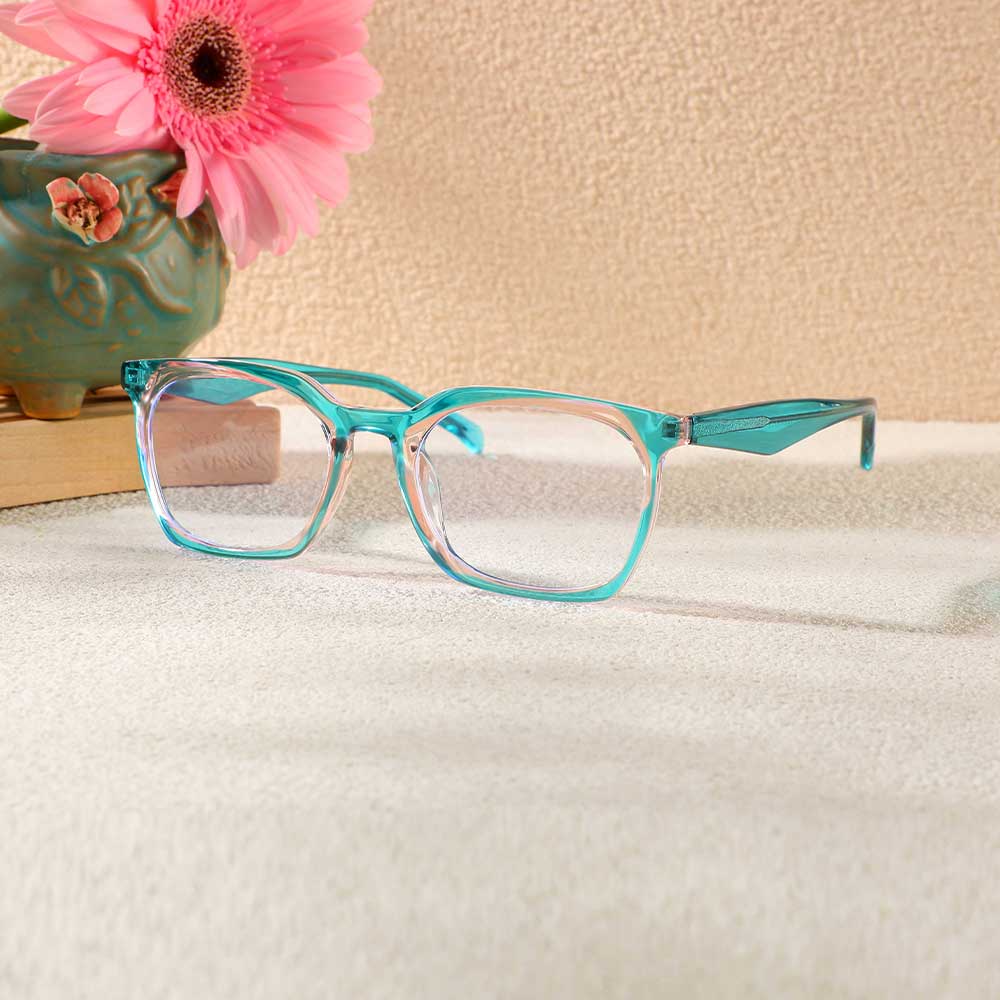 Ted Rechteckige Grüne Brille