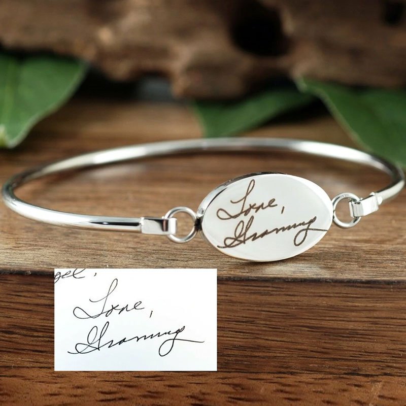 Handwriting Bracelet Of Oval Shape-For Love