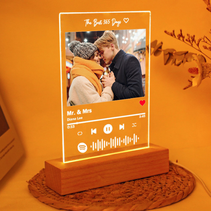 Spotify コード フォトフレーム 写真立て アクリル インスタ風 デスクランプ