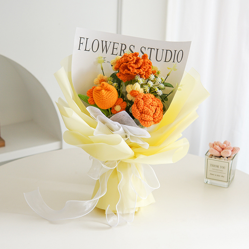 花束 かぎ針編み 造花 枯れない花 編み物 ブーケ - Aomoi.jp