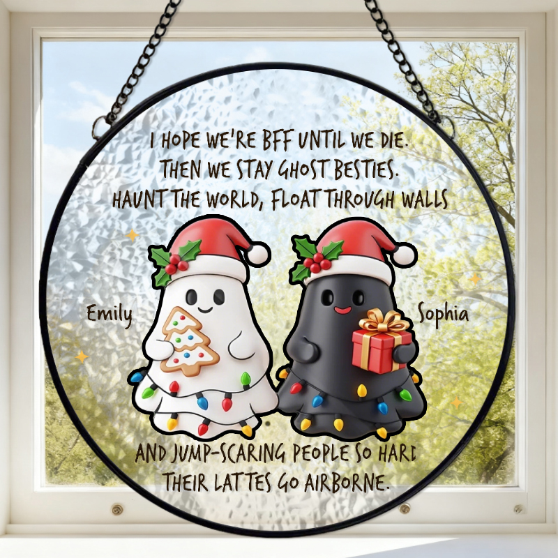 Personalisierter Sonnenfänger zum Aufhängen als Weihnachtsgeschenk für beste Freunde