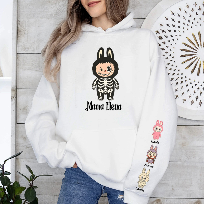 Personlig hoodie Spooky Labubu-serien Söt mönsterdesign Attraktiv halloweengåva för familjen