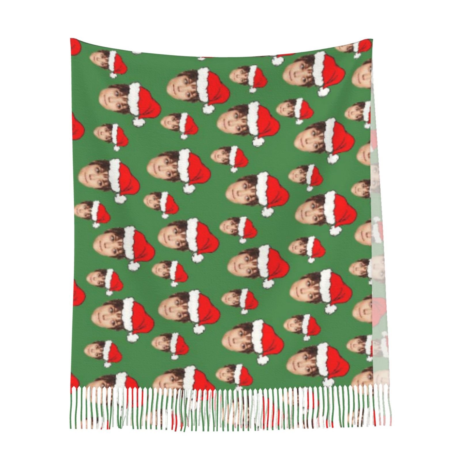 Anpassad ansiktsscarf med fototryck julmössa unik present till jul