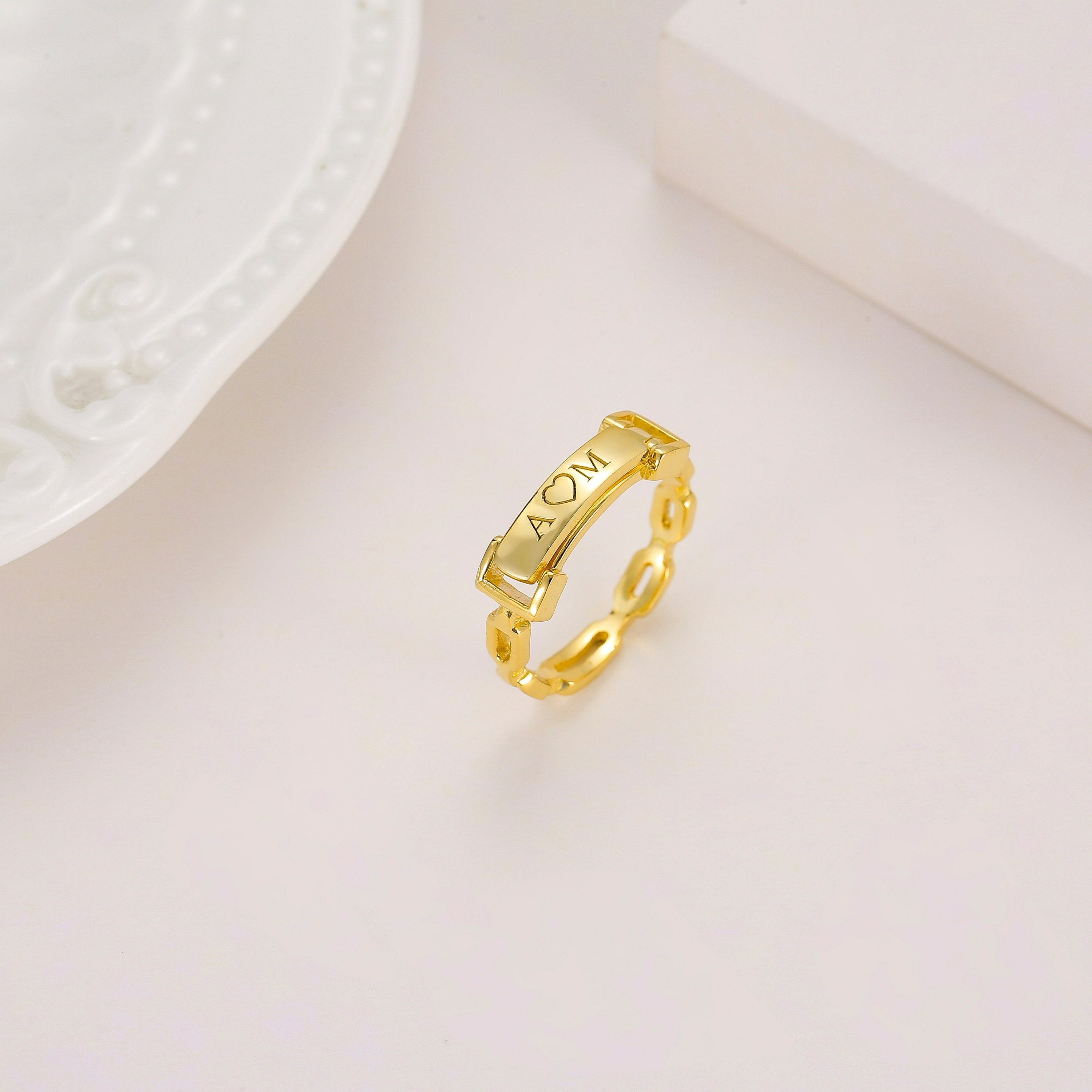 Personalized Creative Rings Custom Letters And Dates Fun Gifts