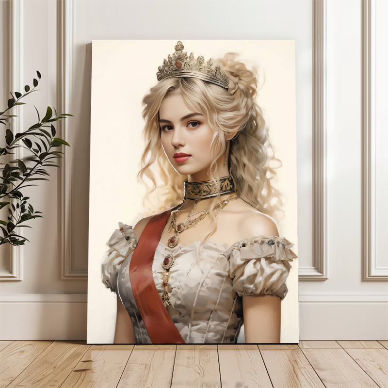 Personalized Princess Portraits with Custom Face Swap Funny Present for Sister