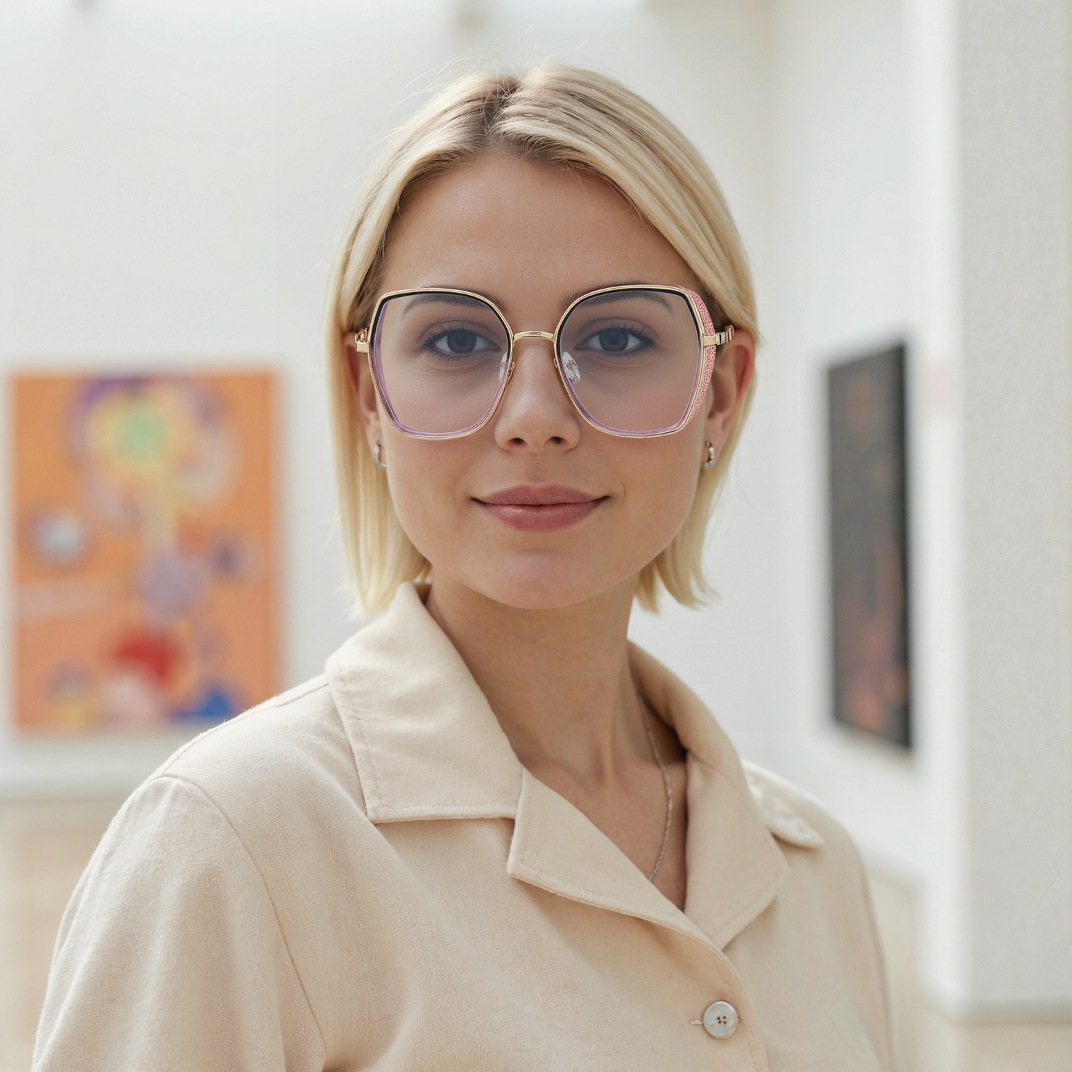 Oliver Geometric Purple  Glasses