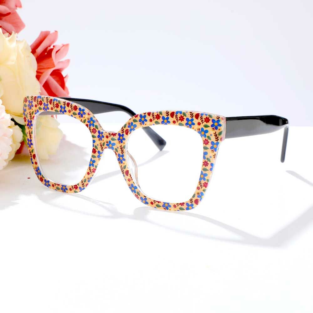 Cynthia Quadratische Gelbe Brille