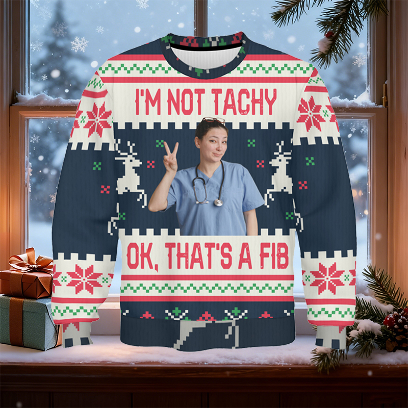 Pull moche personnalisé unisexe cadeau de Noël amusant pour les infirmières et les amis des urgences