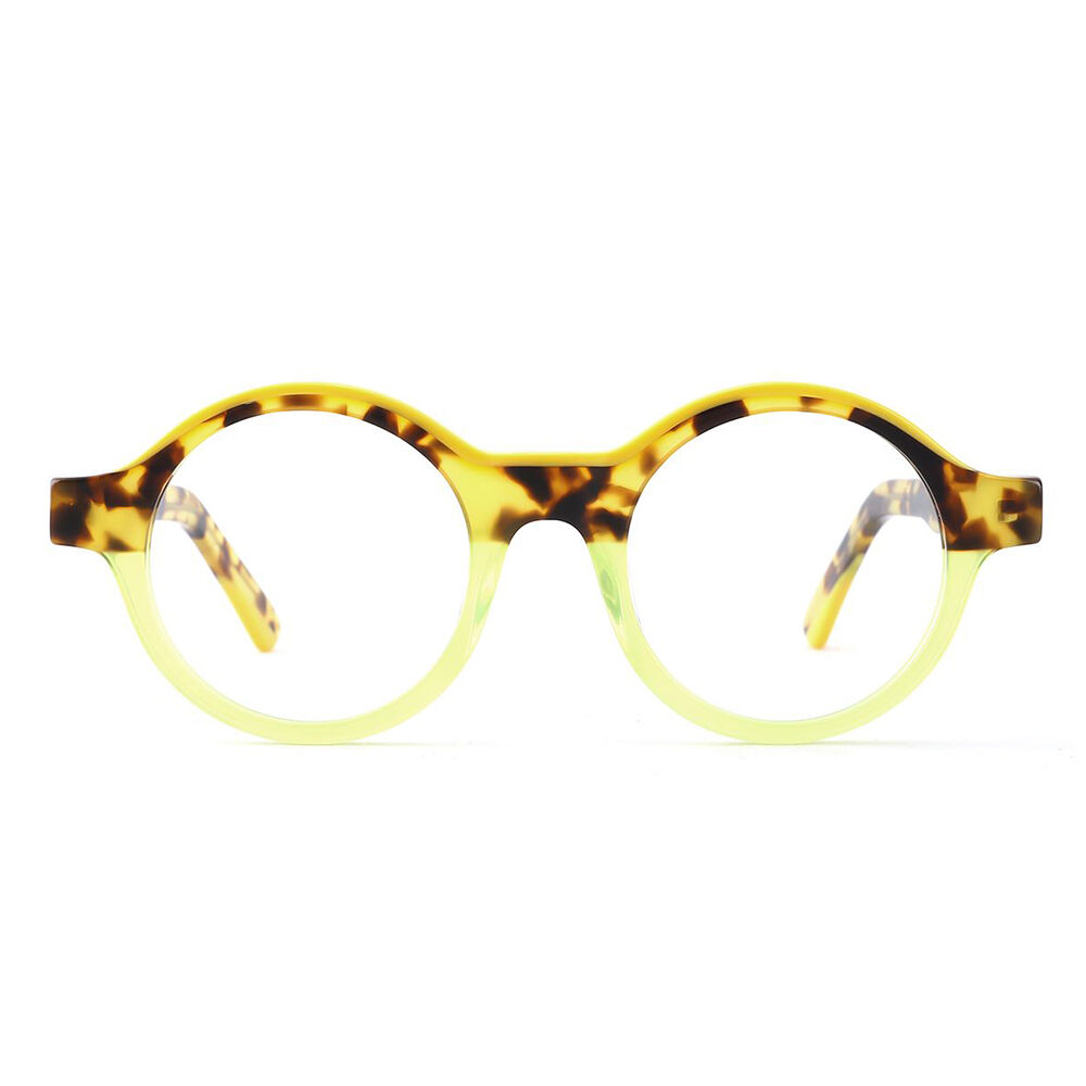 Shauna Round Yellow Glasses