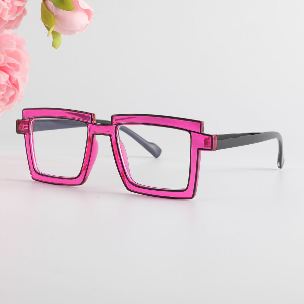 Flossie Quadratische Lila Brille