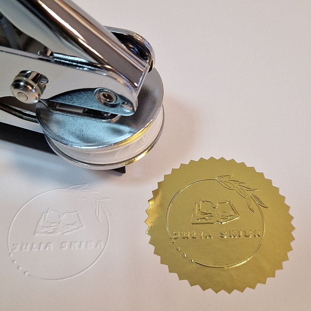 Etykiety samoprzylepne Embosser Stamp Companion Blank - 100 szt.