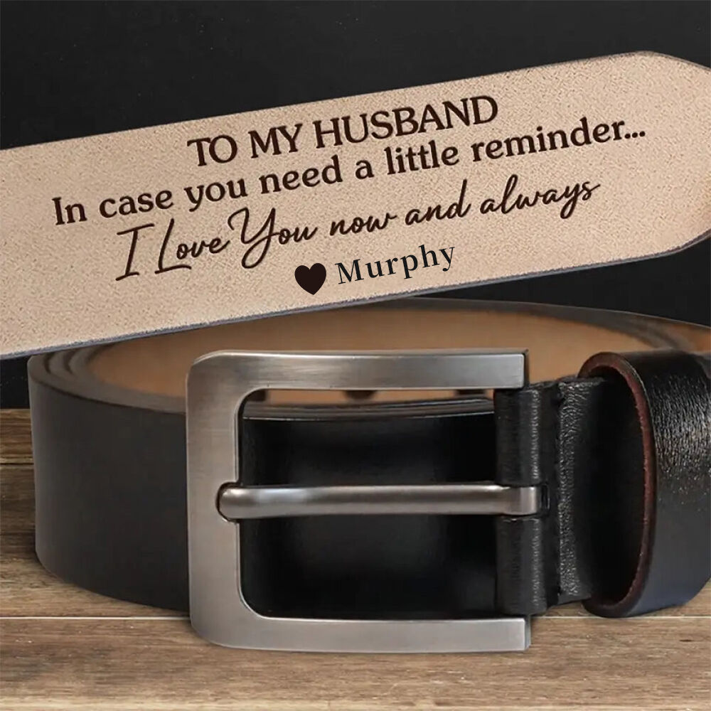 Ceintures faites à la main personnalisées pour hommes Ceinture gravée Ajouter 2 lettres Cadeau pour le mari