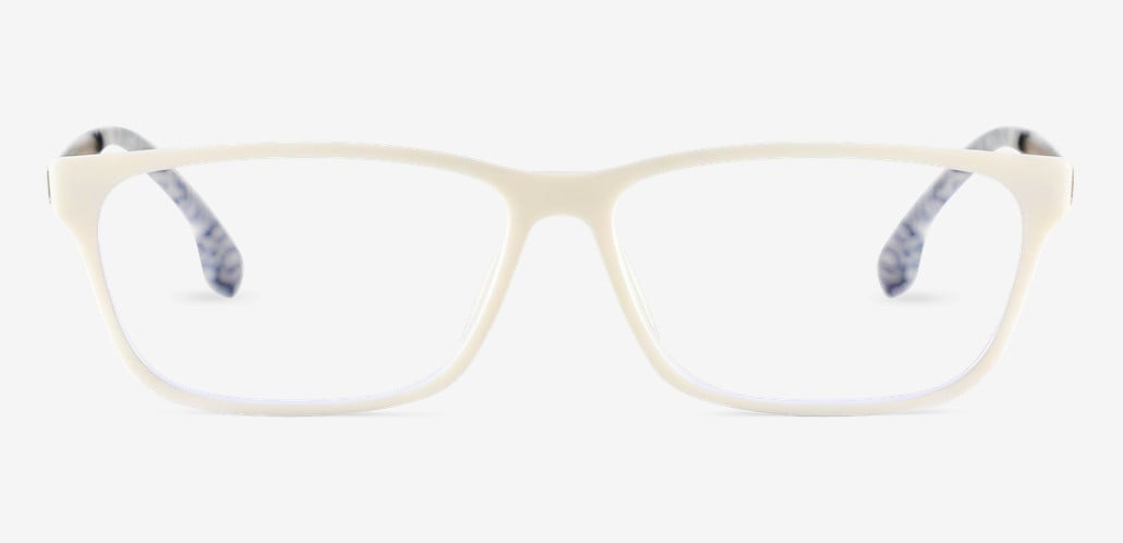Eddie White Rectangle Glasses