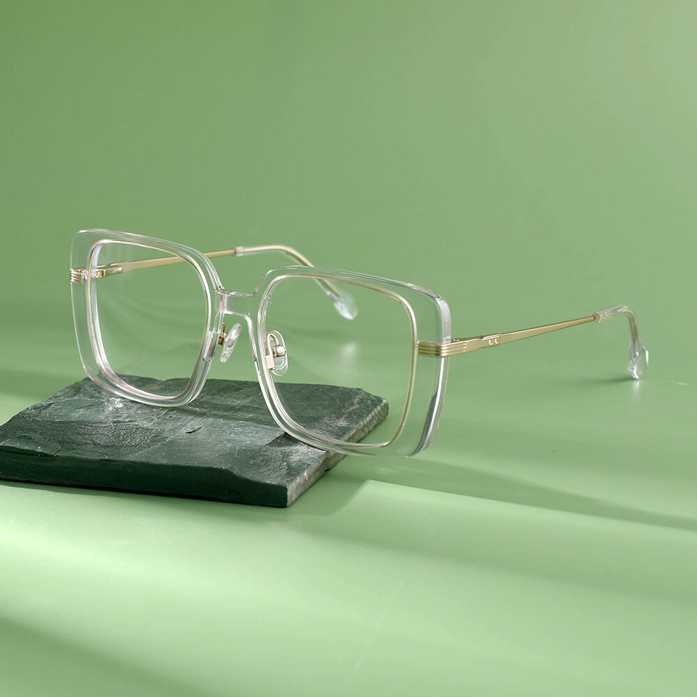 Mirror Geometric Transparent Glasses