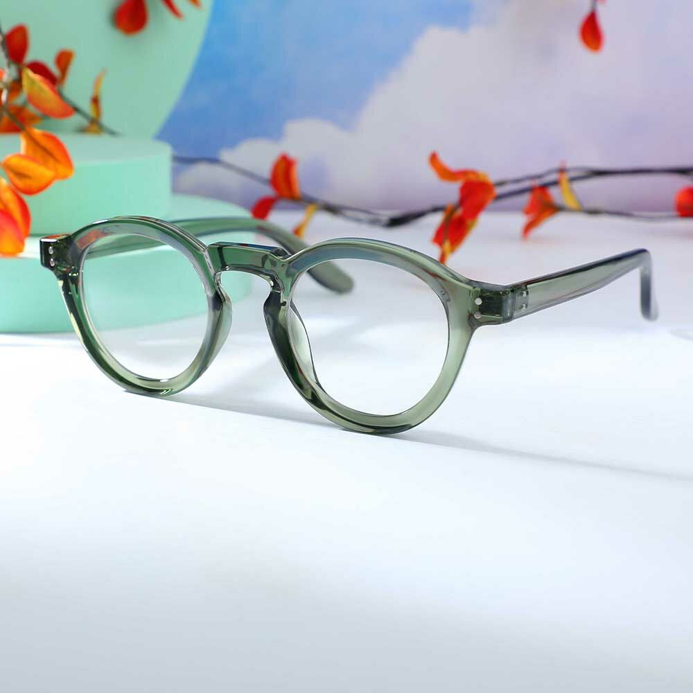 Donahue Runde Grüne Brille