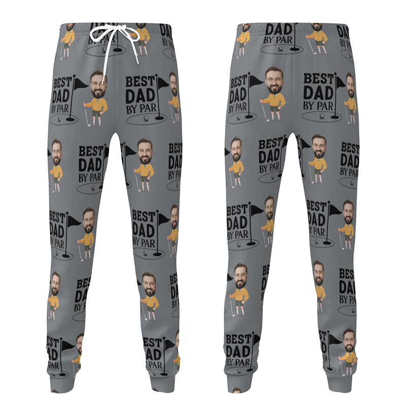 Pantalón deportivo unisex personalizado con foto. Regalo ideal para papá amante del golf.